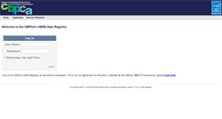 Desktop Screenshot of cbpcaregistry.greennet.com